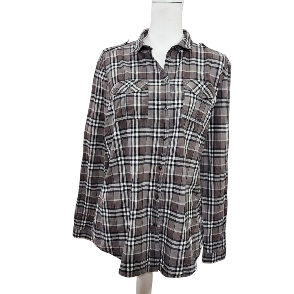 Burberry Brit button down shirt plaid XL